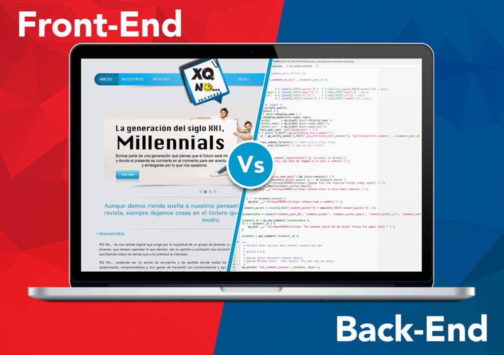 Comparison between front-end and back-end developers